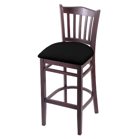 Holland Bar Stool Co 30" Bar Stool, Dark Cherry Finish, Black Vinyl Seat 312030DCBlkVinyl